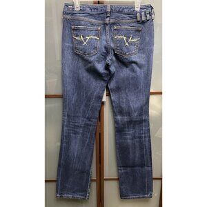 Diesel CHEREN Vintage 90s Y2K Blue Denim Womans Embroidered Bootcut Jeans Sz 28